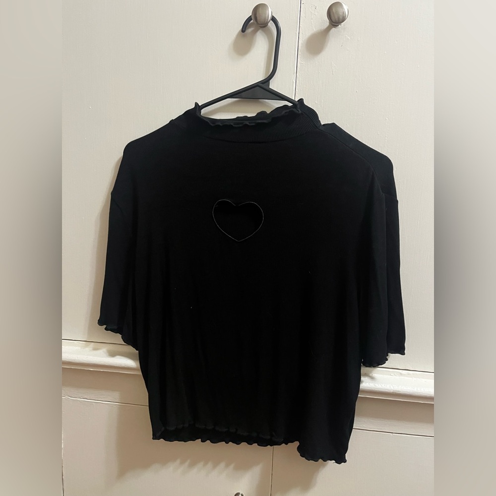 Myviolet foxblood dark heart crop top